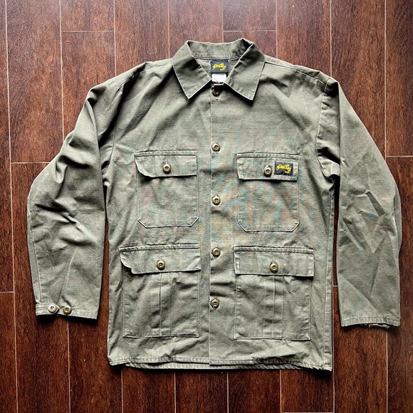 Stan Ray 4 Pocket Jacket - Olive Sateen - Ripstop - Made in USA - Picture 1 of 5